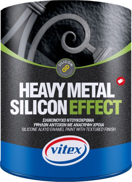 Βερνικόχρωμα Ανάγλυφης Χροιάς Heavy Metal Silicon Effect Vitex Graphite