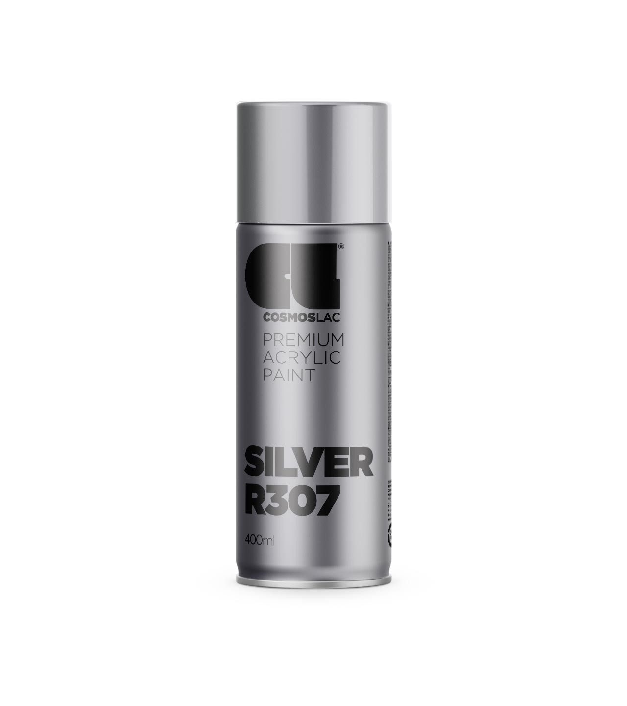 Cosmos Lac Σπρέι Βαφής Premium Acrylic με Γυαλιστερό Εφέ Silver R307